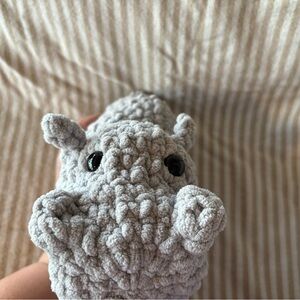 Plush Gray Hippo Stuffed Animal